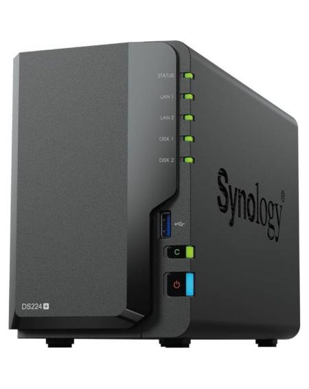 NAS Synology Diskstation DS224+/ 2 Bahías 3.5'- 2.5'/ 2GB DDR4/ Formato Torre