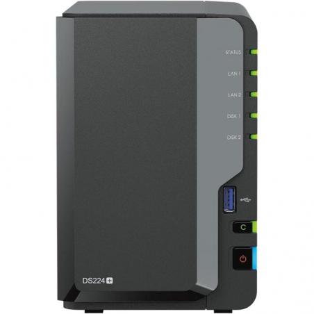 NAS Synology Diskstation DS224+/ 2 Bahías 3.5'- 2.5'/ 2GB DDR4/ Formato Torre