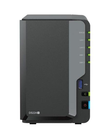 NAS Synology Diskstation DS224+/ 2 Bahías 3.5'- 2.5'/ 2GB DDR4/ Formato Torre