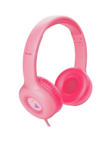 Auriculares Infantiles Trust Nouna Kids/ con Micrófono/ Rosas