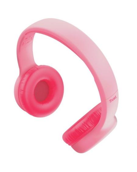 Auriculares Infantiles Trust Nouna Kids/ con Micrófono/ Rosas