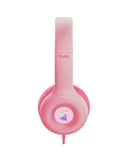 Auriculares Infantiles Trust Nouna Kids/ con Micrófono/ Rosas