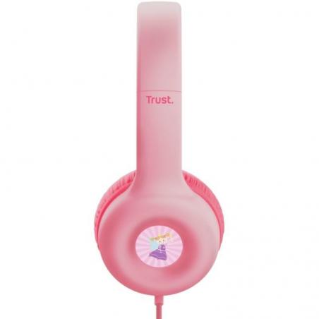 Auriculares Infantiles Trust Nouna Kids/ con Micrófono/ Rosas