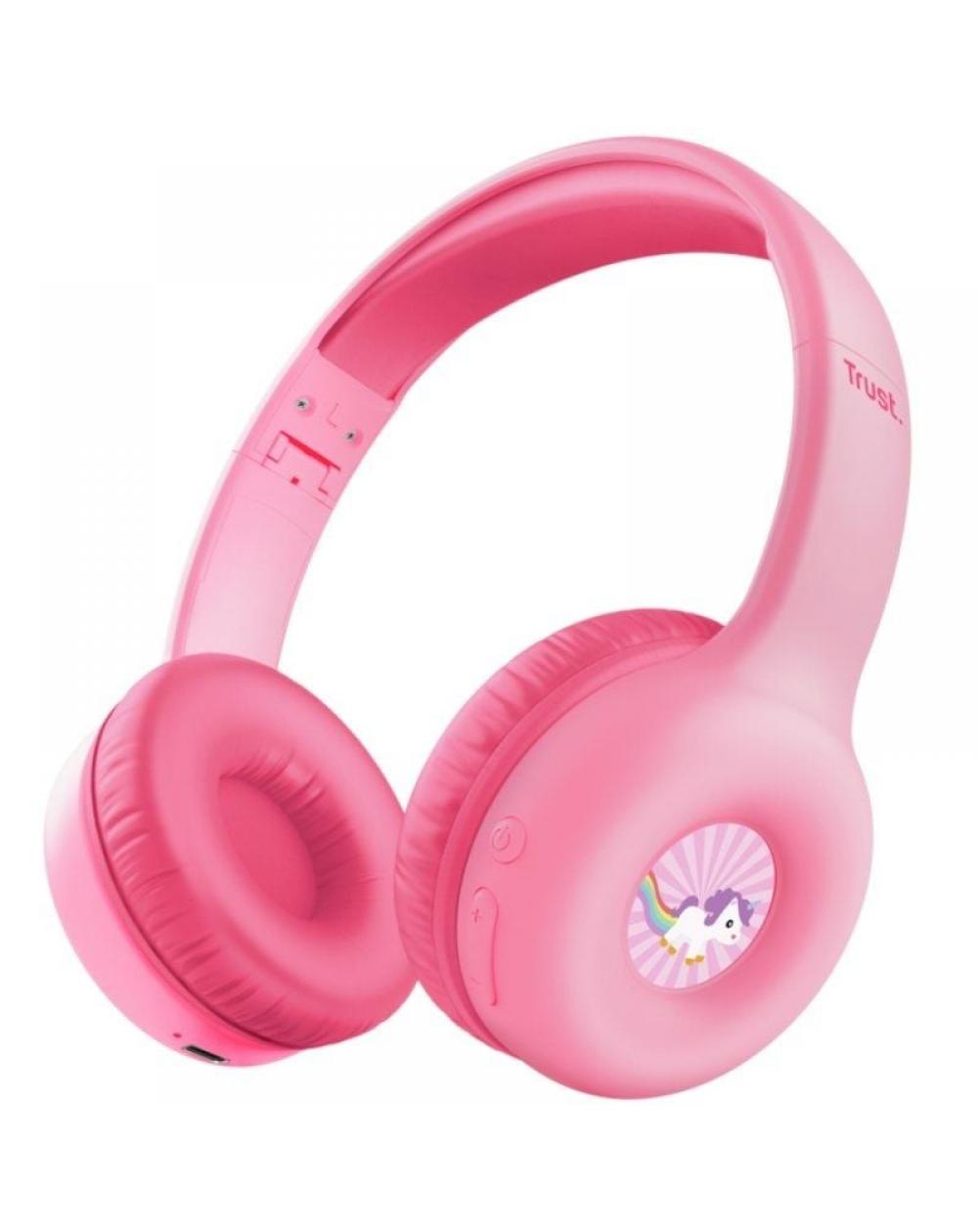 Auriculares Infantiles Inalámbricos Trust Nouna Kids/ con Micrófono/ Rosas