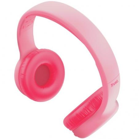 Auriculares Infantiles Inalámbricos Trust Nouna Kids/ con Micrófono/ Rosas