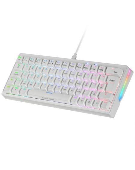 Teclado Gaming Mecánico Mars Gaming MKMINIPRO/ Switch Azul/ Blanco