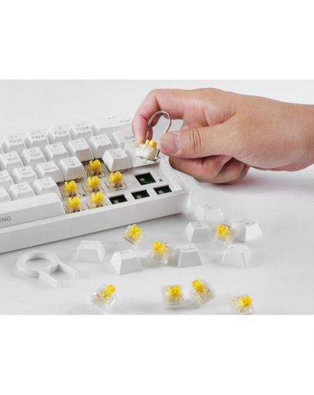 Teclado Gaming Mecánico Mars Gaming MKMINIPRO/ Switch Marrón/ Blanco