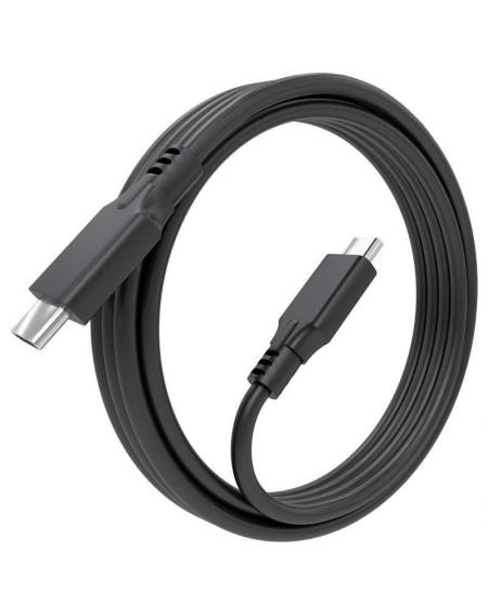 Cable USB 3.2 Tipo-C Aisens A107-0874 20GBPS 5A 100W/ USB Tipo-C Macho - USB Tipo-C Macho/ Hasta 100W/ 2m/ Gris