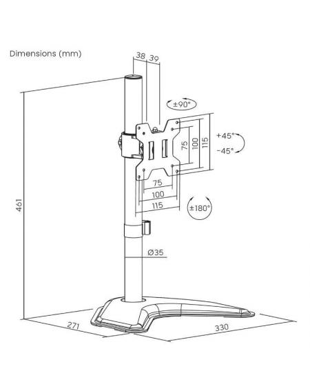 Soporte para Monitor Aisens DT32TSR-283/ hasta 10kg