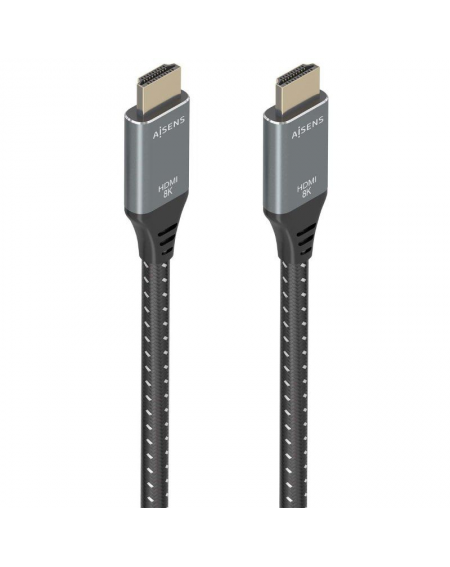 Cable HDMI 2.1 8K Aisens A150-0877/ HDMI Macho - HDMI Macho/ 7m/ Gris y Negro