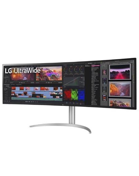 Monitor Gaming Ultrapanorámico Curvo LG UltraGear 49WQ95C-W 49'/ Dual QHD/ Multimedia/ Regulable en altura/ Blanco