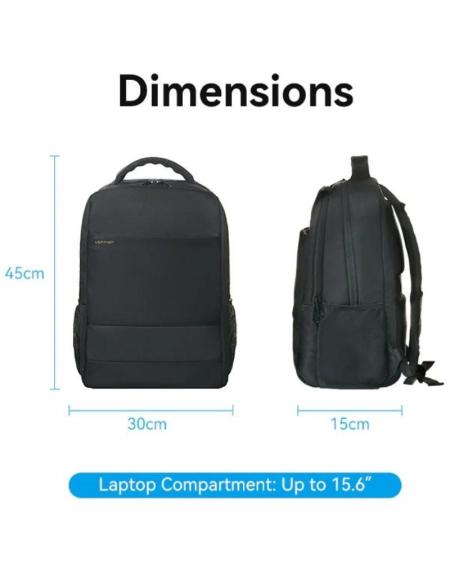 Mochila Vention KRQB0 para Portátiles hasta 15.6'/ 20L/ Impermeable/ Negra