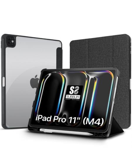 Funda Subblim Clear Shock Case para iPad Pro 11' 2024 M4/ Negra