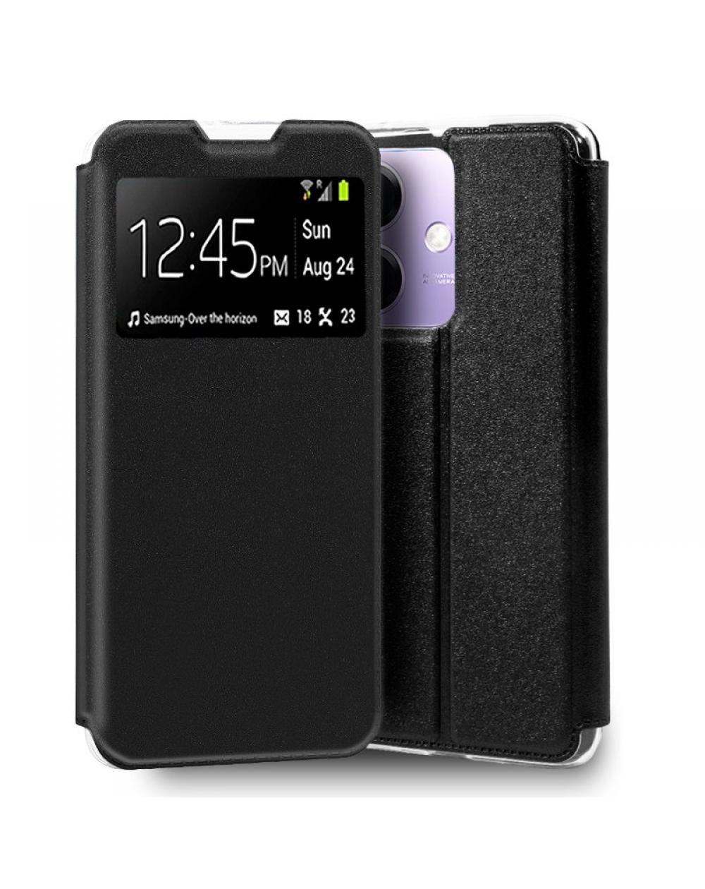 Funda COOL Flip Cover para Oppo A40 / A40m Liso Negro