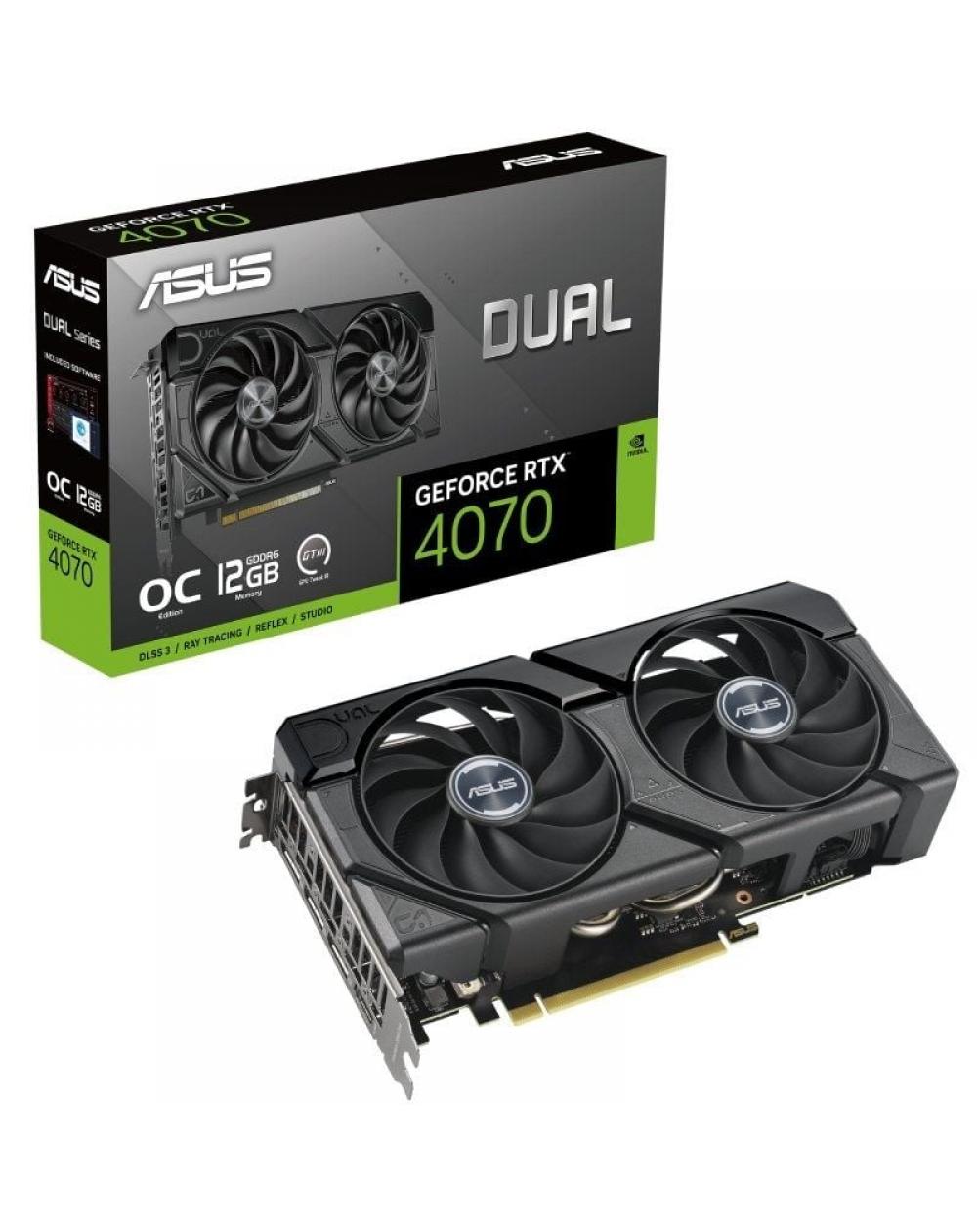 Tarjeta Gráfica Asus Dual GeForce RTX 4070 EVO OC Edition/ 12GB GDDR6