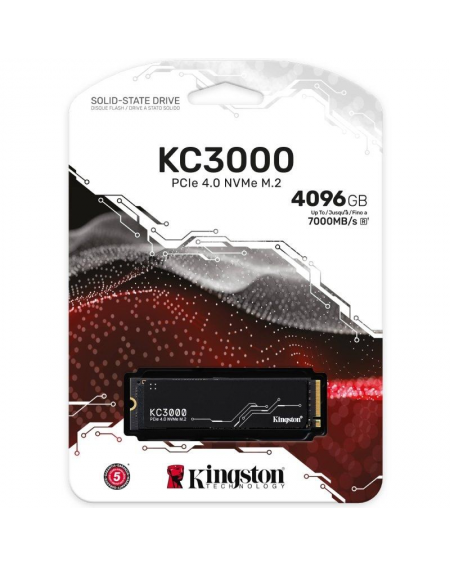 Disco SSD Kingston KC3000 4TB/ M.2 2280 PCIe 4.0/ con Difusor de Calor/ Full Capacity