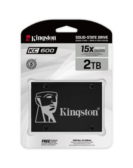 Disco SSD Kingston KC600 2TB/ SATA III/ Full Capacity