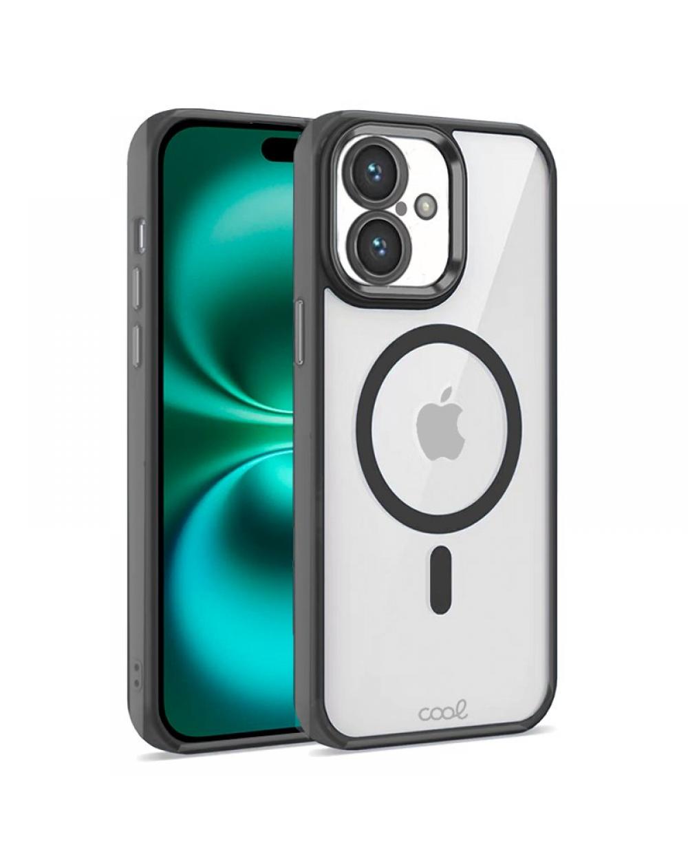 Carcasa COOL para iPhone 16 Plus Magnética Borde Negro