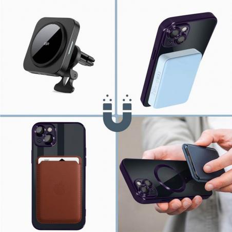 Carcasa COOL para iPhone 16 Plus Magnética Borde Violeta