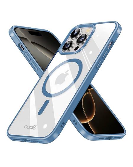 Carcasa COOL para iPhone 16 Pro Magnética Borde Celeste