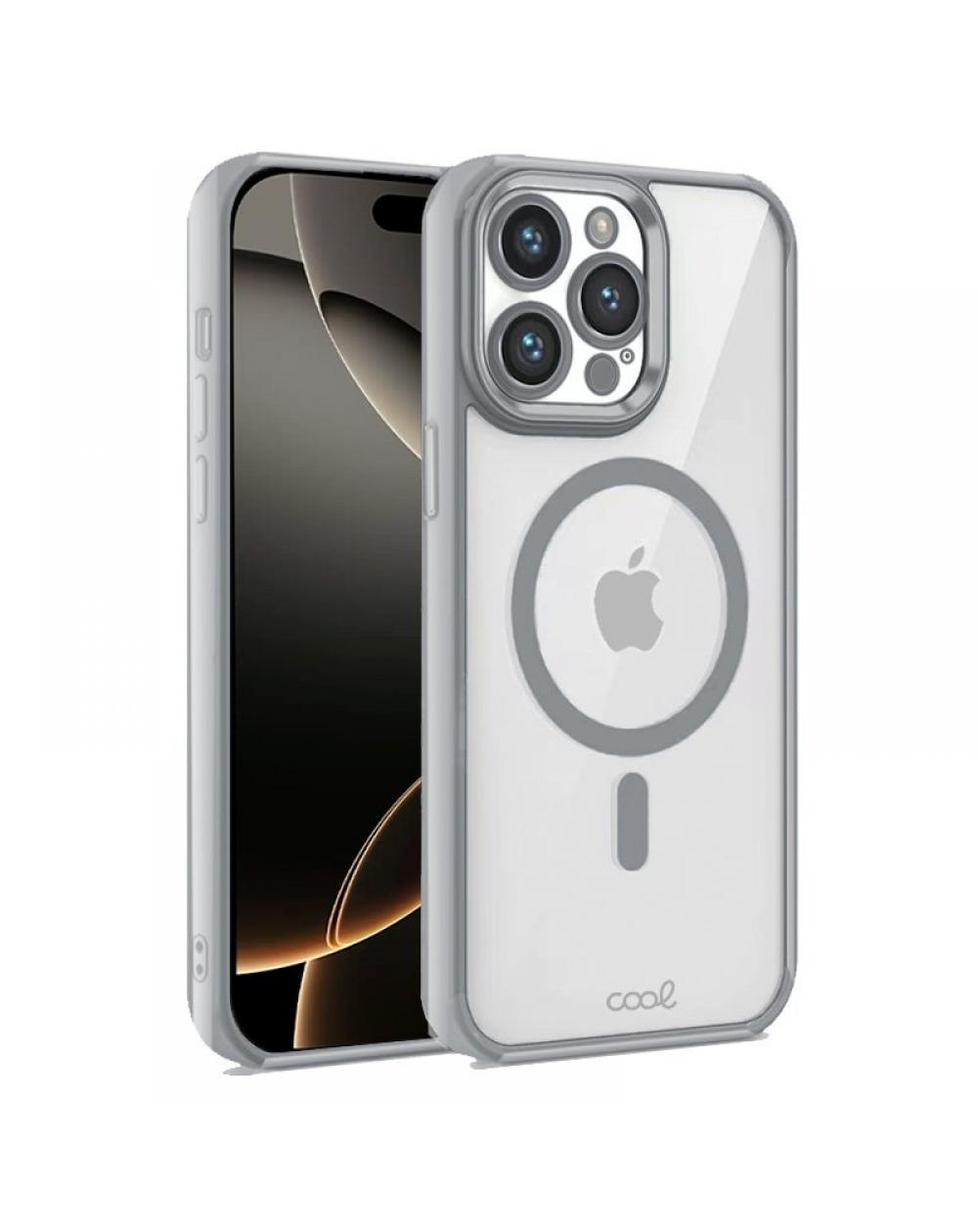 Carcasa COOL para iPhone 16 Pro Magnética Borde Plata