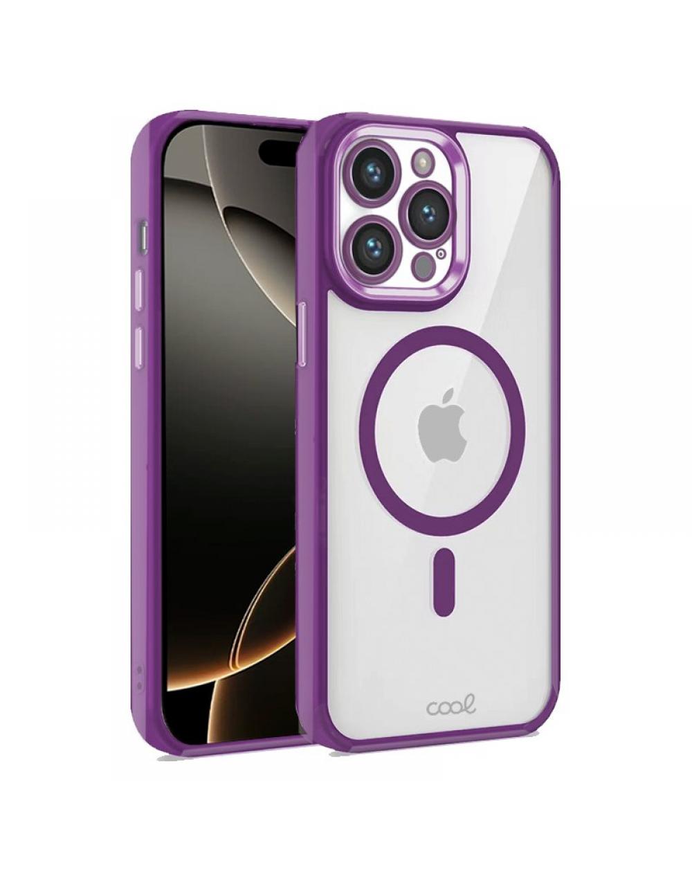 Carcasa COOL para iPhone 16 Pro Magnética Borde Violeta