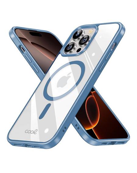 Carcasa COOL para iPhone 16 Pro Max Magnética Borde Celeste