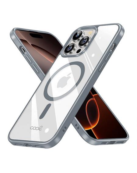 Carcasa COOL para iPhone 16 Pro Max Magnética Borde Plata