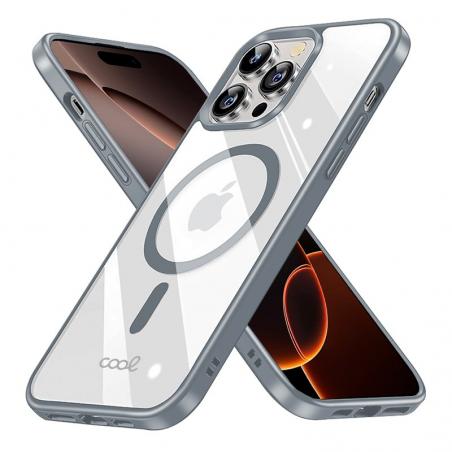 Carcasa COOL para iPhone 16 Pro Max Magnética Borde Plata