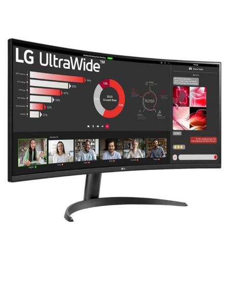 Monitor Profesional Ultrapanorámico Curvo LG 34WR50QK-B 34'/ WQHD/ Negro