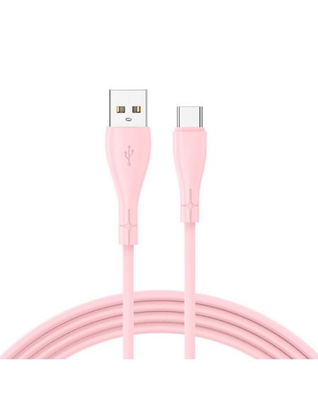 Cable USB COOL Silicona Universal Tipo C (1 metro) Rosa