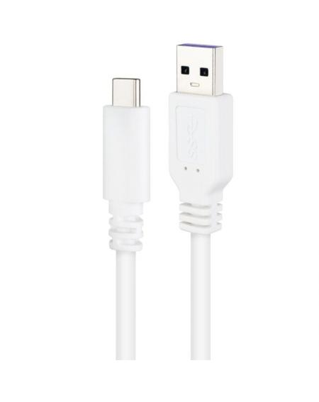 Cable USB 2.0 Nanocable 10.01.2100-W/ USB Tipo-C Macho - USB Macho/ 50cm/ Blanco