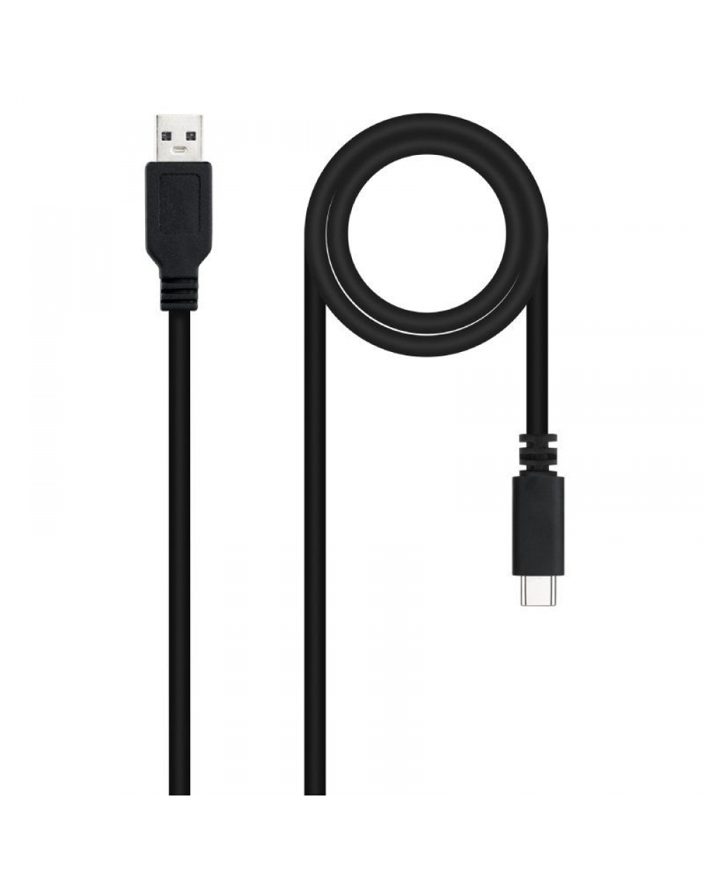 Cable USB 2.0 Nanocable 10.01.2101-L150/ USB Tipo-C Macho - USB Macho/ 1.5m/ Negro