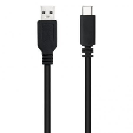 Cable USB 2.0 Nanocable 10.01.2101-L150/ USB Tipo-C Macho - USB Macho/ 1.5m/ Negro