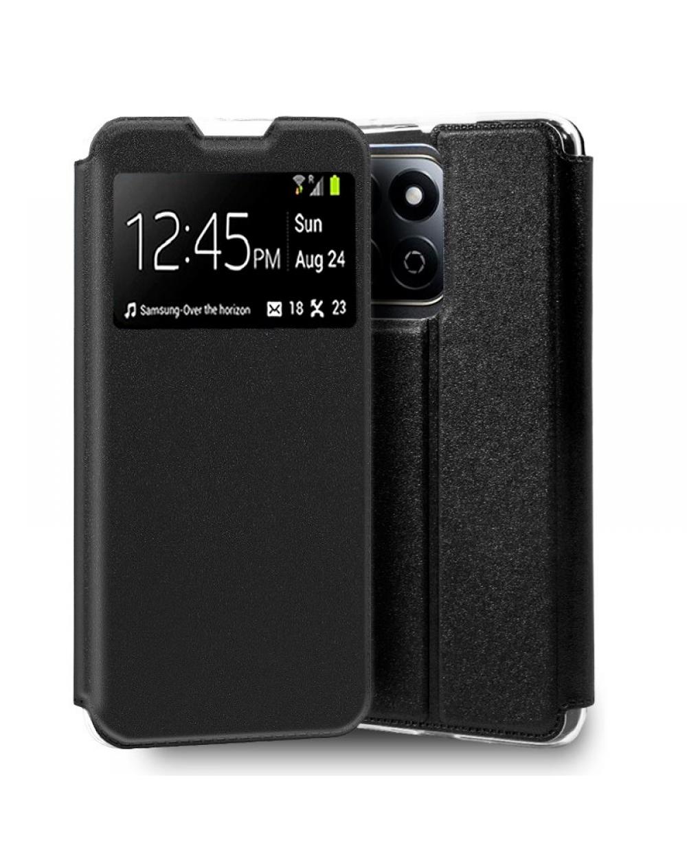 Funda COOL Flip Cover para Honor 200 Smart 5G Liso Negro