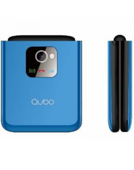 Teléfono Móvil Qubo X-10 para Personas Mayores/ Azul