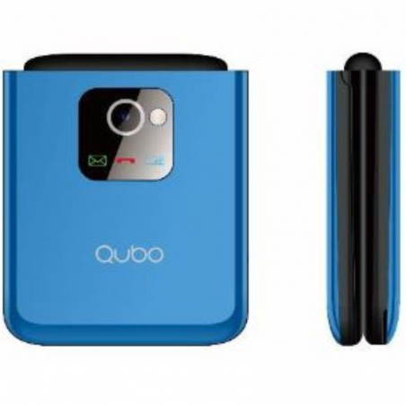 Teléfono Móvil Qubo X-10 para Personas Mayores/ Azul