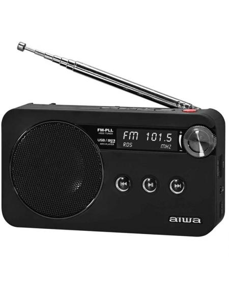 Radio Portátil Aiwa RS-77PLLBK/ Negra