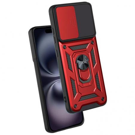 Carcasa COOL para iPhone 16 Hard Ring Rojo