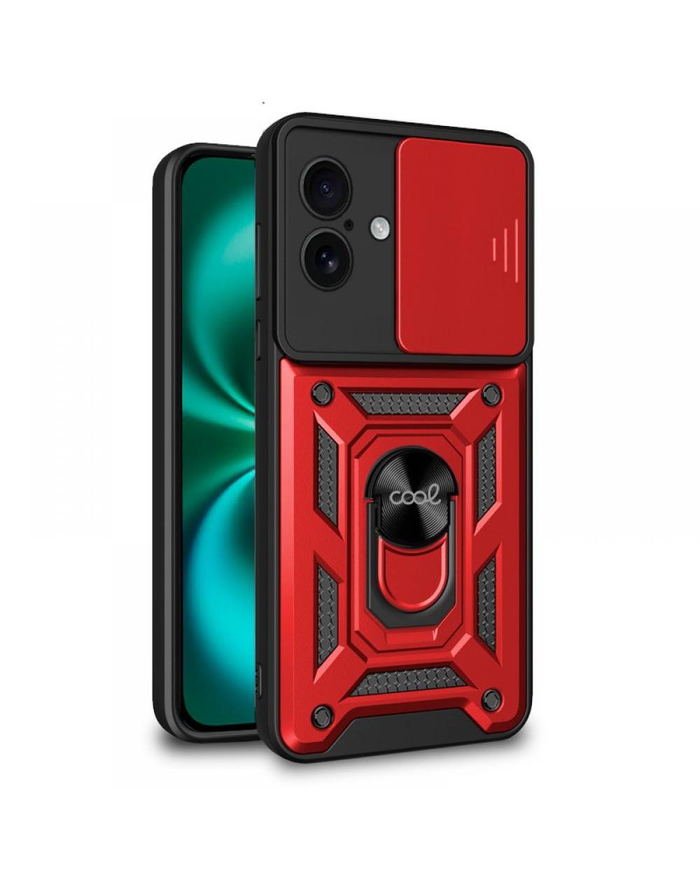 Carcasa COOL para iPhone 16 Plus Hard Ring Rojo