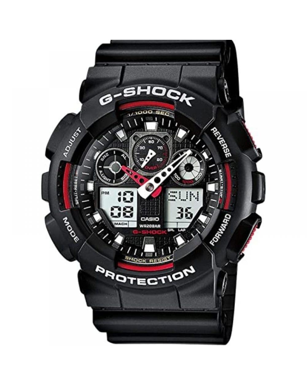 Reloj Analógico Digital Casio G-Shock Trend GA-100-1A4ER/ 55mm/ Negro y Rojo - Imagen 1