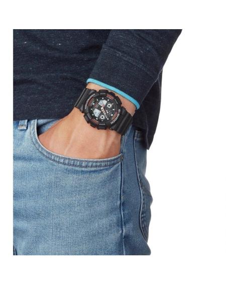 Reloj Analógico Digital Casio G-Shock Trend GA-100-1A4ER/ 55mm/ Negro y Rojo - Imagen 4