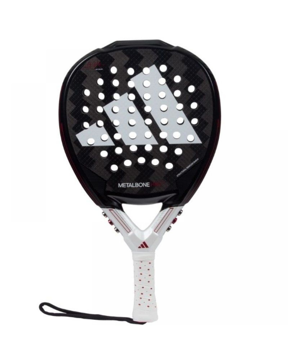 Pala de Pádel Adidas Metalbone HRD+ 2024/ Negra y Blanca (Ale Galan)