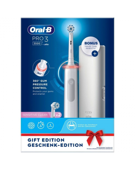 Cepillo Dental Braun Oral-B Vitality Pro 3 3500/ Incluye 2 Recambios/ Blanco