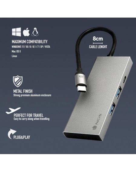 Docking USB Tipo-C NGS WonderDock4 Pro/ 2xUSB/ 1xUSB Tipo-C DP/ 1xHDMI