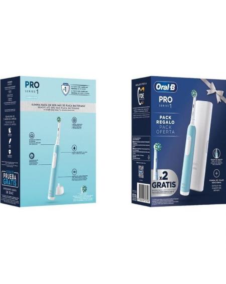 Cepillo Dental Braun Oral-B Pro Series 1/ Incluye 2 cabezales/ Azul