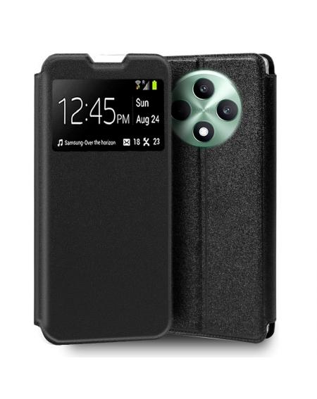 Funda COOL Flip Cover para Oppo Reno 12 F 4G / 5G / Reno 12 FS 4G / 5G Liso Negro