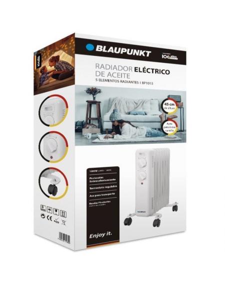 Radiador de Aceite Blaupunkt BP1015/ 1000W/ 5 Elementos Caloríficos