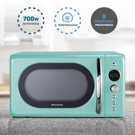 Microondas Grunkel Vintage MW-20AZUL/ 700W/ Capacidad 20L/ Verde