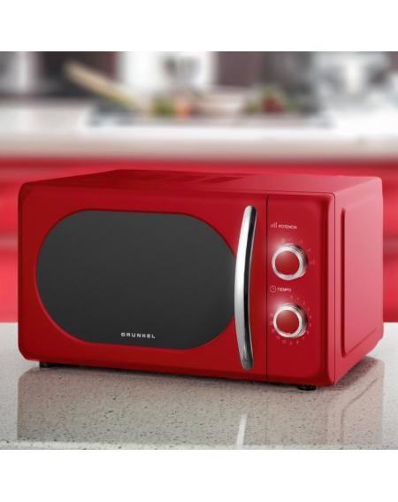 Microondas Grunkel Vintage MW-20ROJO/ 700W/ Capacidad 20L/ Rojo